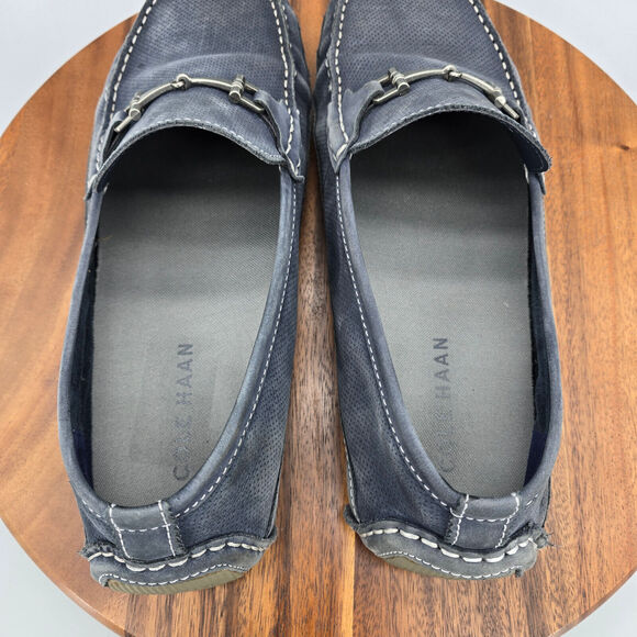 Cole Haan Loafers Men\'s 11.5 M Blue Gray Leather Wyatt Bit Casual Driving Shoes main image 8